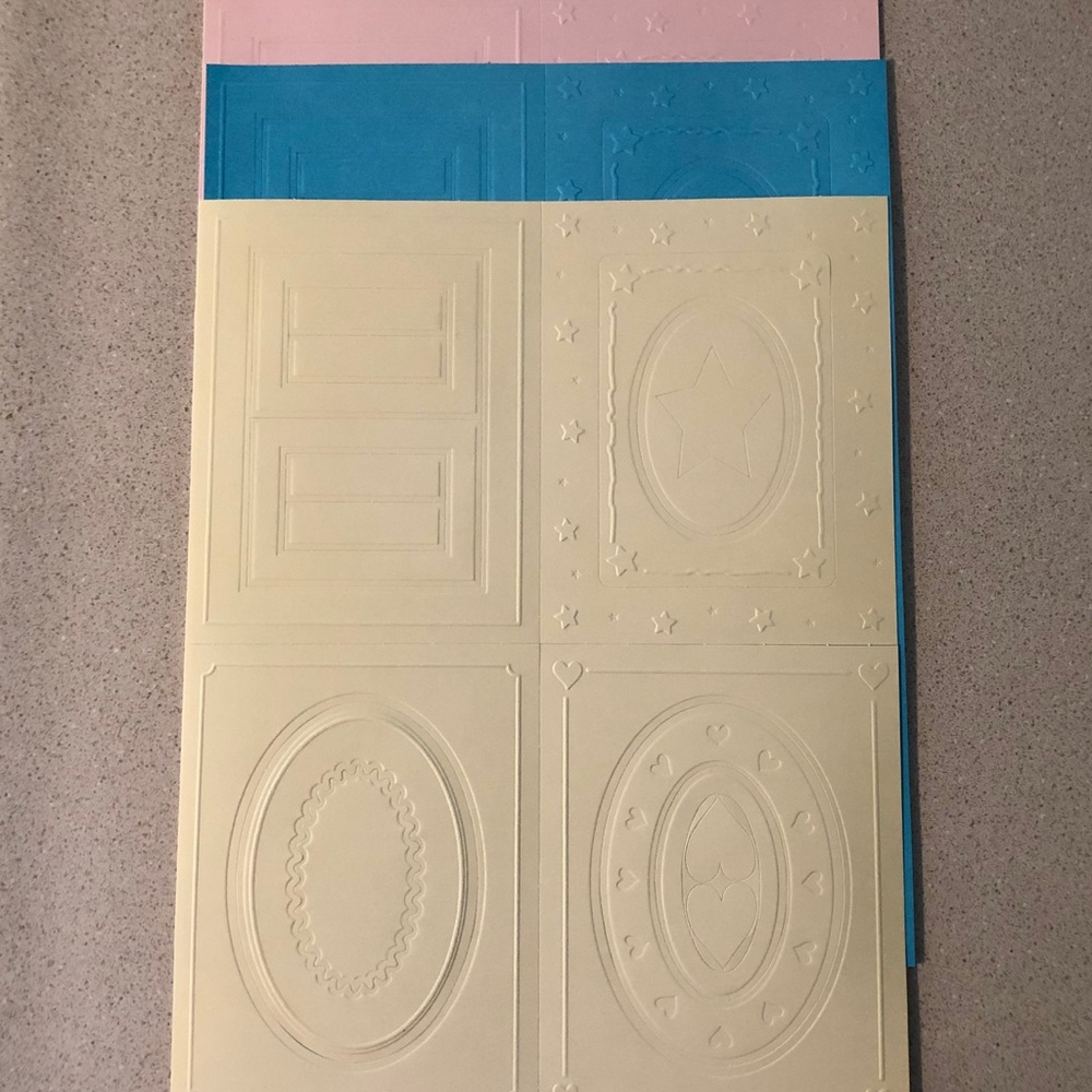 Reversible Embossed Paper Frames for scrapbooking